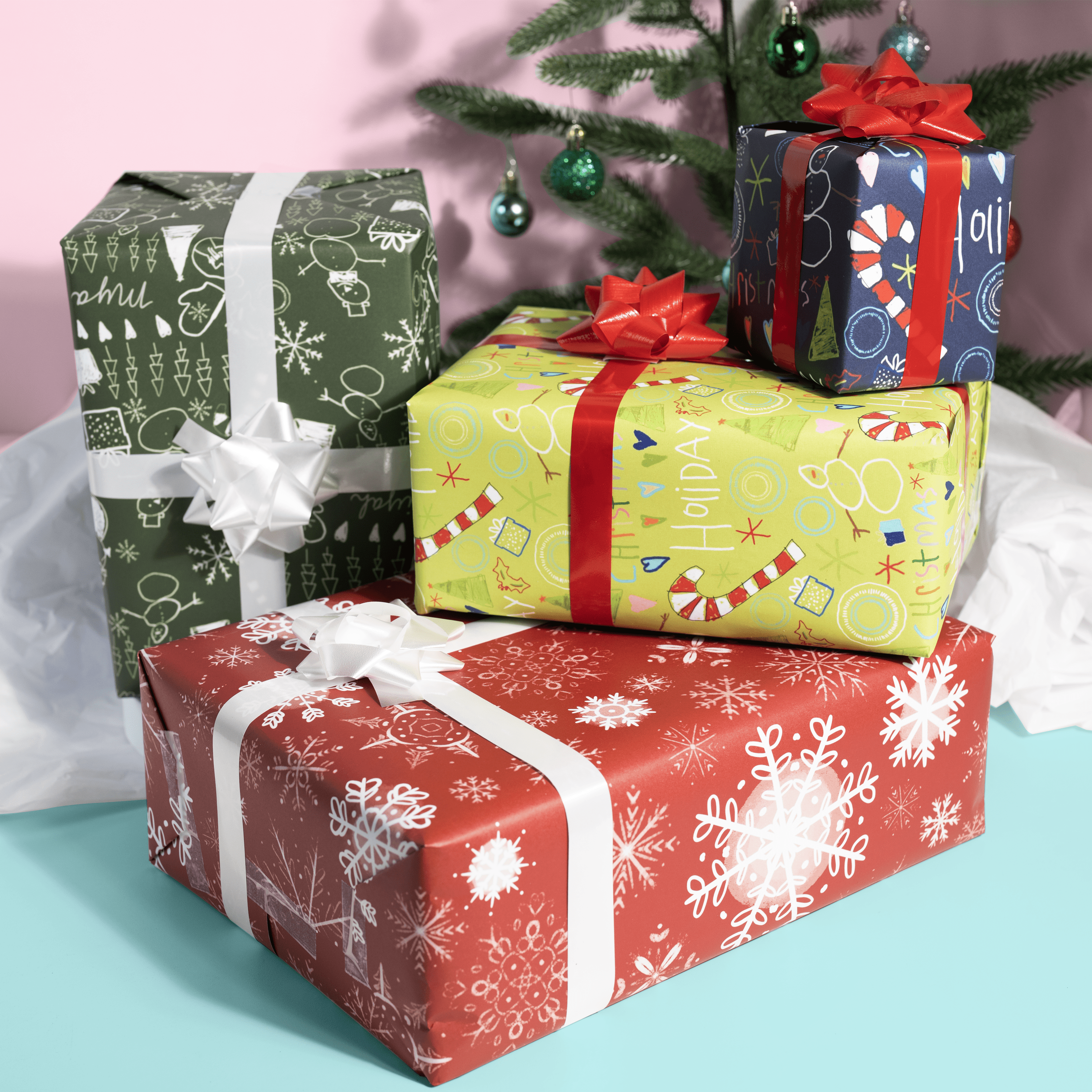 Uniquely Designed Holiday Wrapping Paper-Set 2