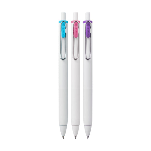 uniball™ one Retractable Gel Pens, Medium Point (0.7mm), Assorted Ink, 3 Pack