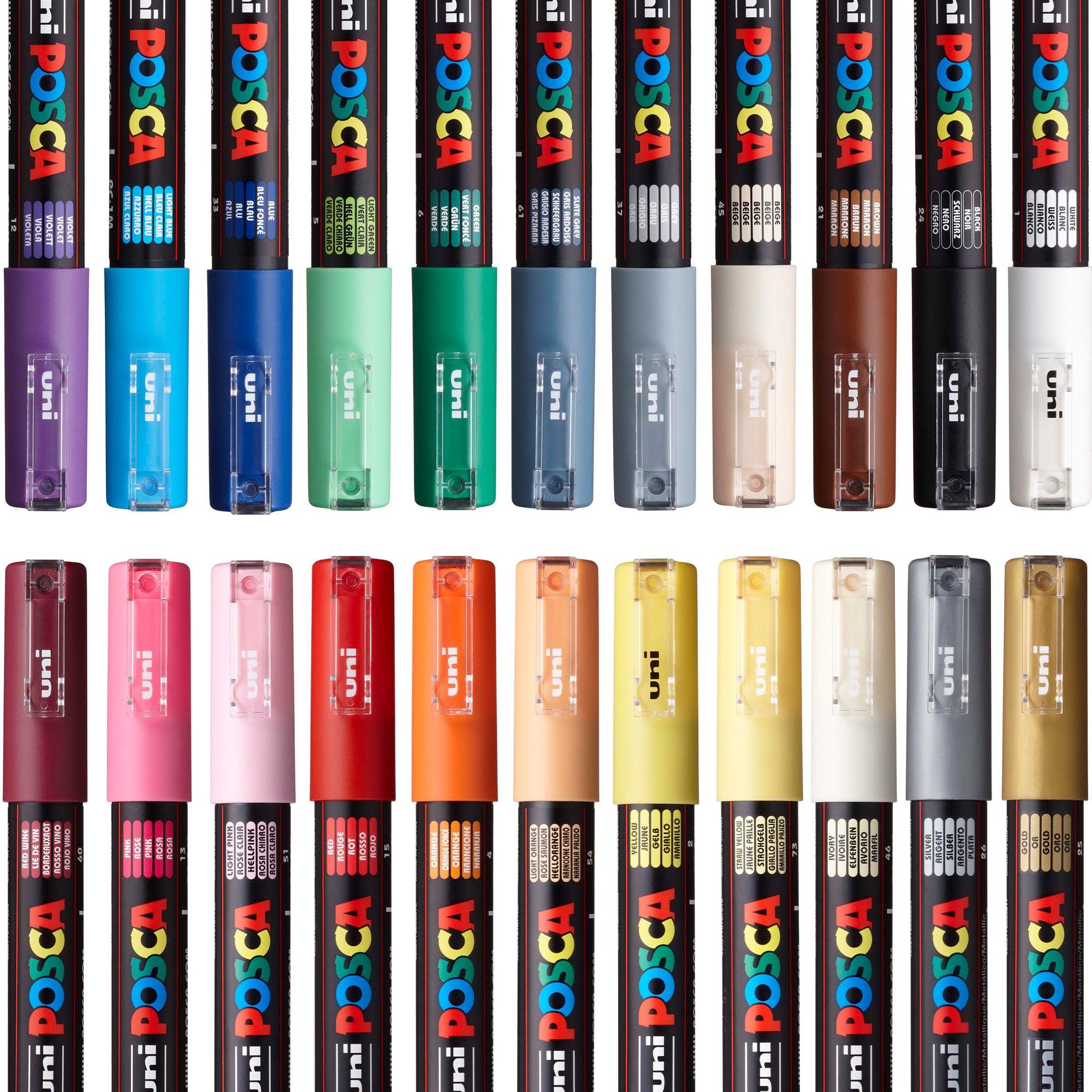 Uni Paint Marker Pen - Set of 12 (PC-1M12C)