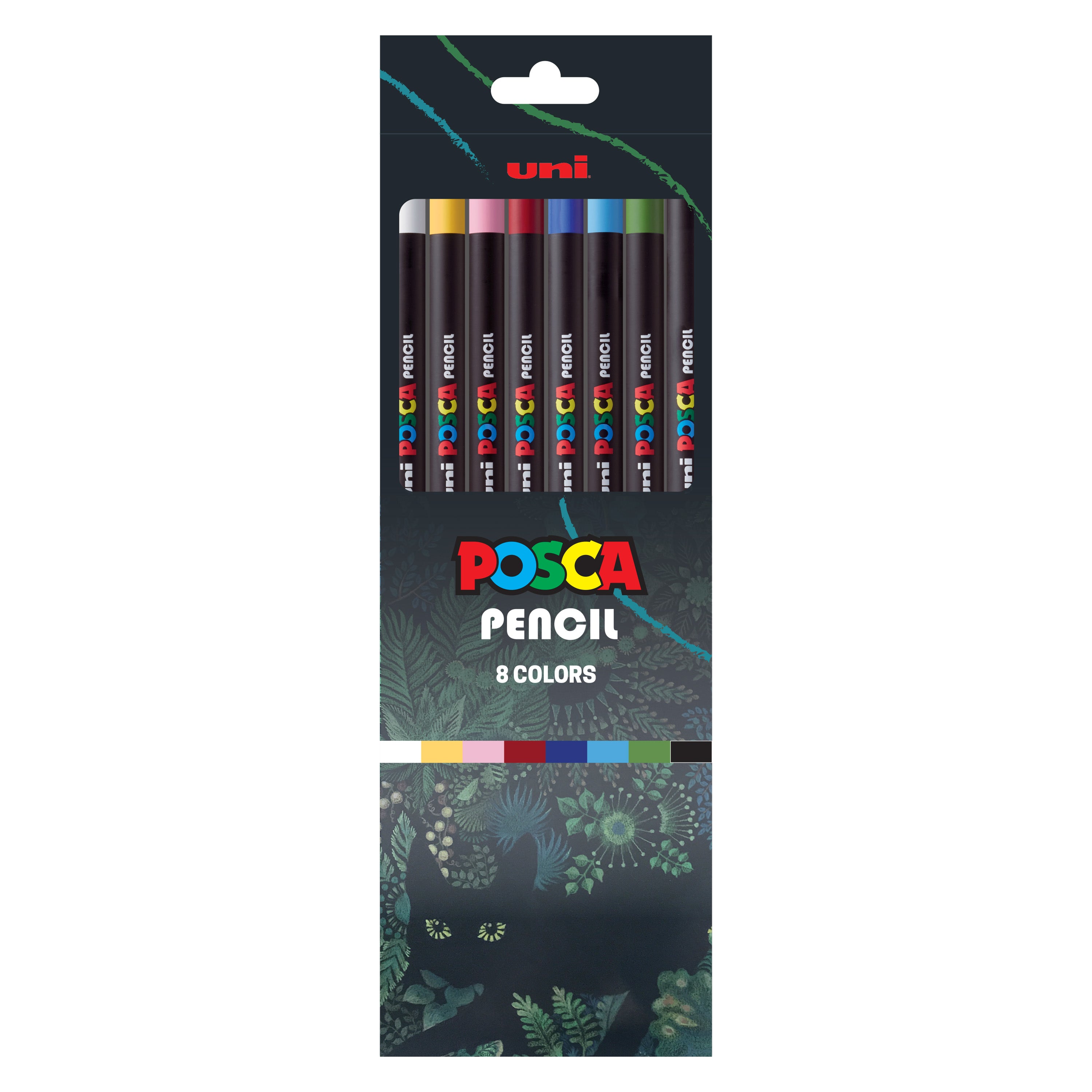 uni POSCA Colored Pencils 8 Pack
