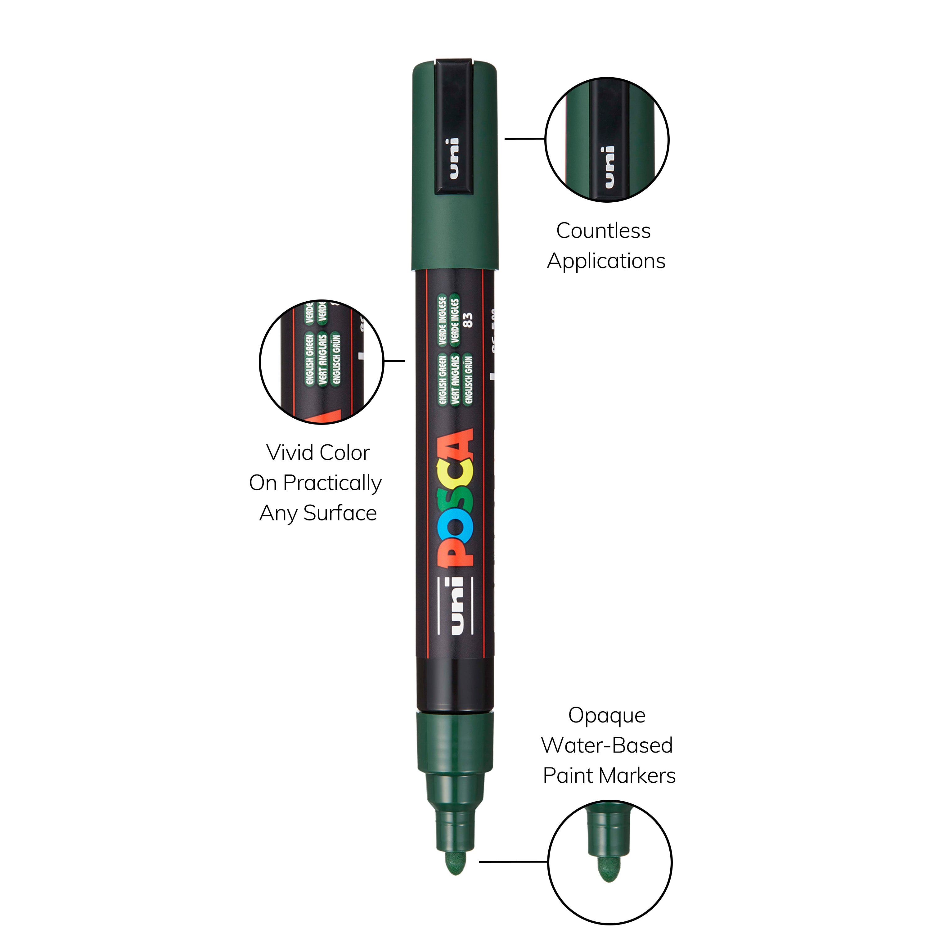 uni® POSCA® PC-5M, Earthtone Water-Based Paint Markers (8 Pack)