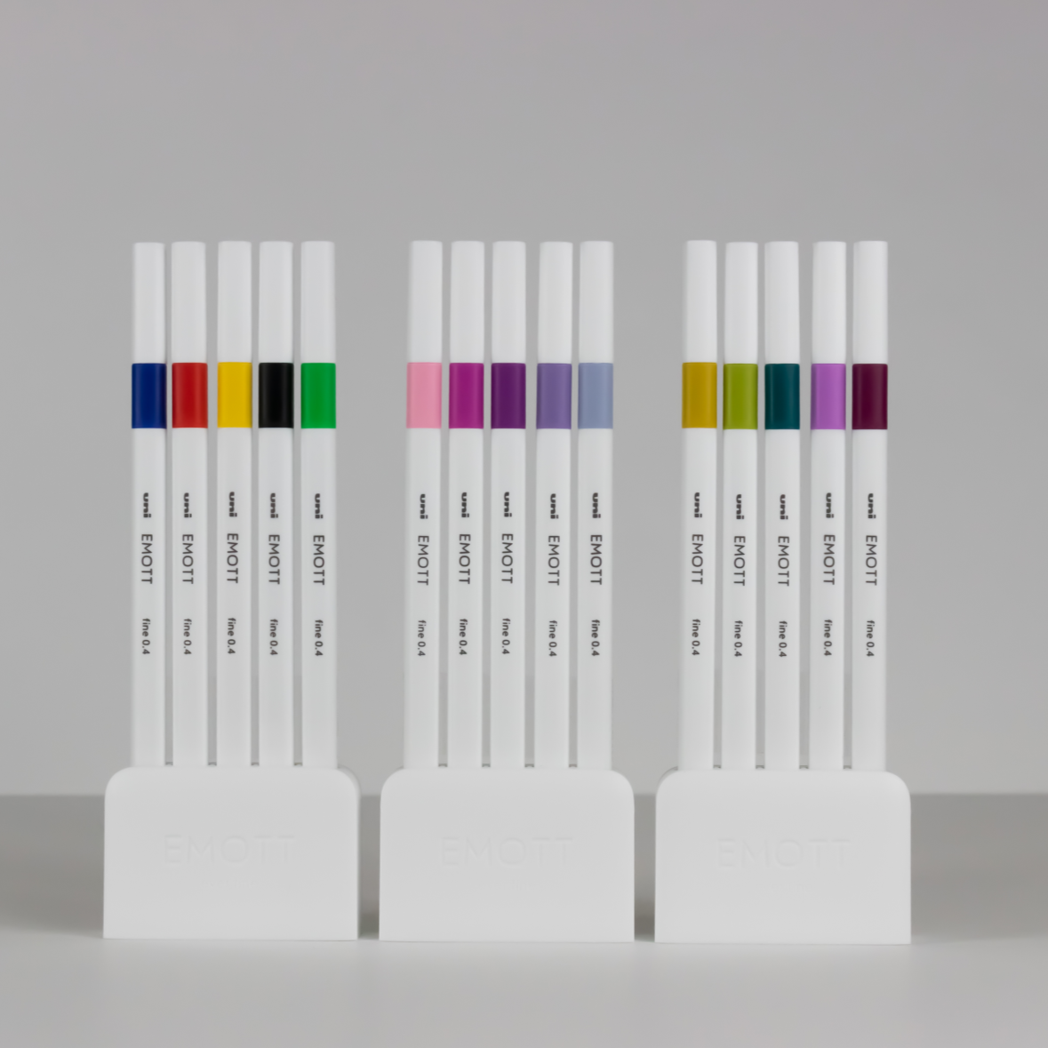 uni® EMOTT, Fineliner Marker Pens (5 Color Set)
