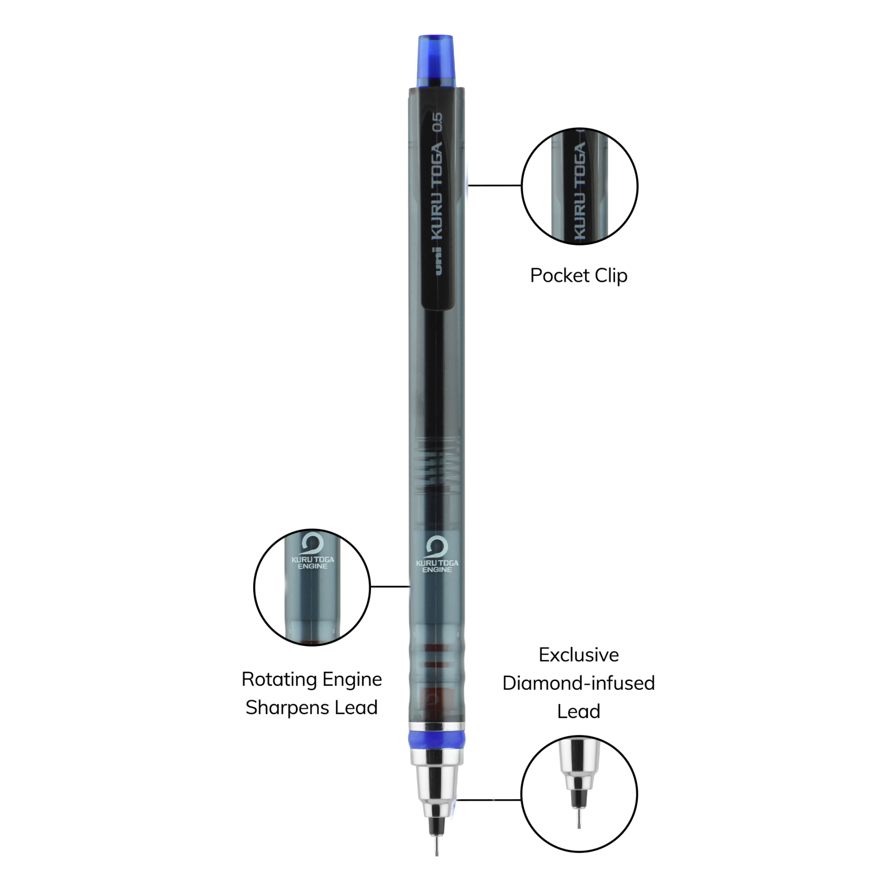 Uni Kuru Toga ADVANCED 0.5mm Mechanical Pencil