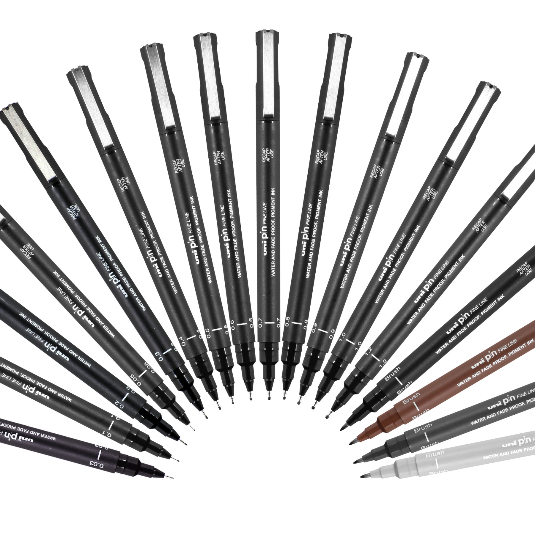 Uni Pin Fineliner Drawing Pen 8 Set - Mitsubushi Pencil